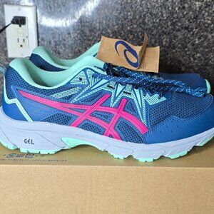 Asics Womens Gel Venture 8 Blue Pink Running Shoes Sneakers Size 11.5 W (1012B23